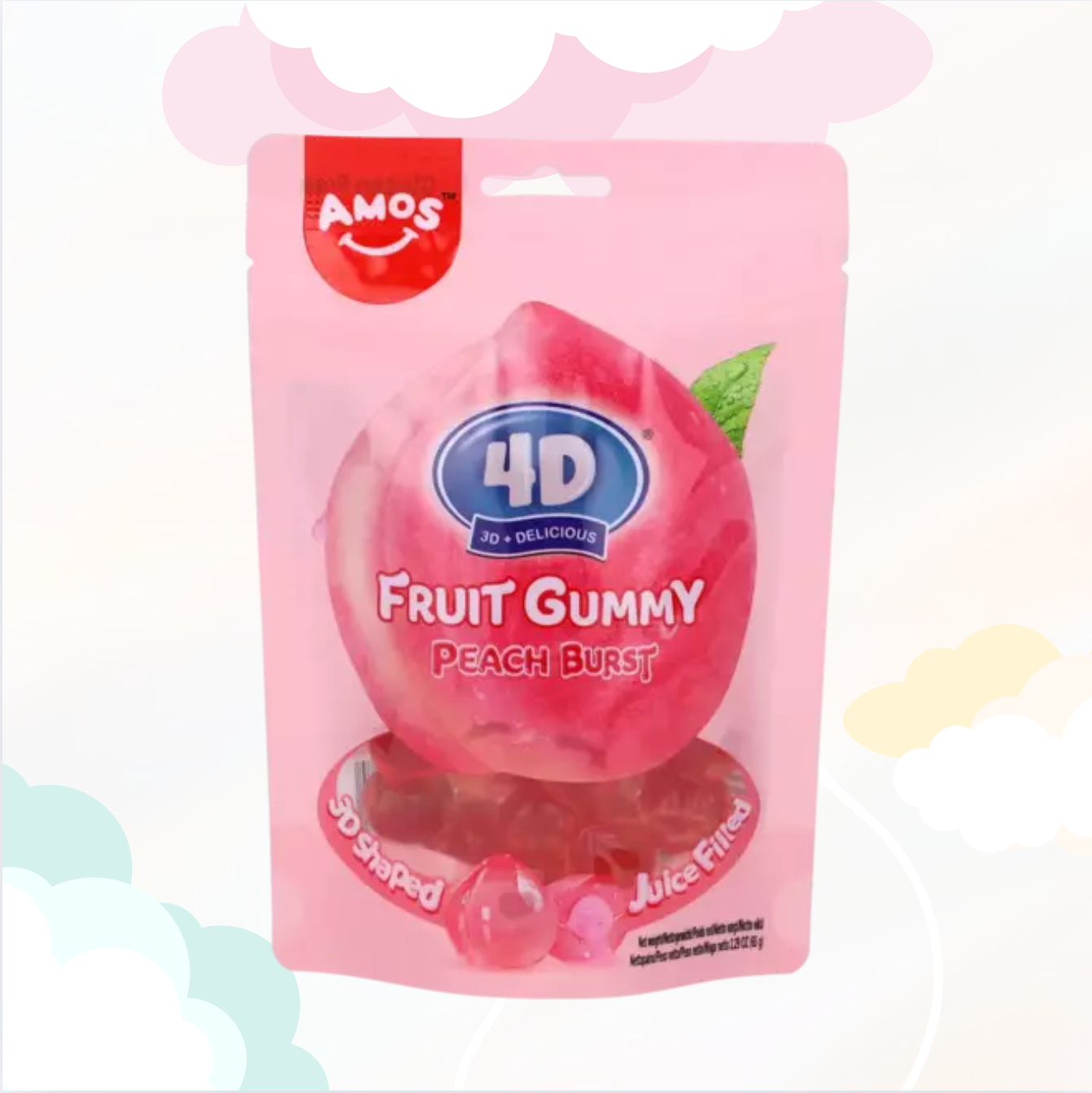 4D Gummy Peach 65gr