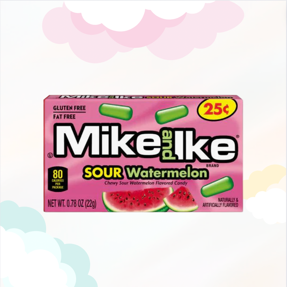 Mike & Ike Watermeloen Zuur Mini 22gr