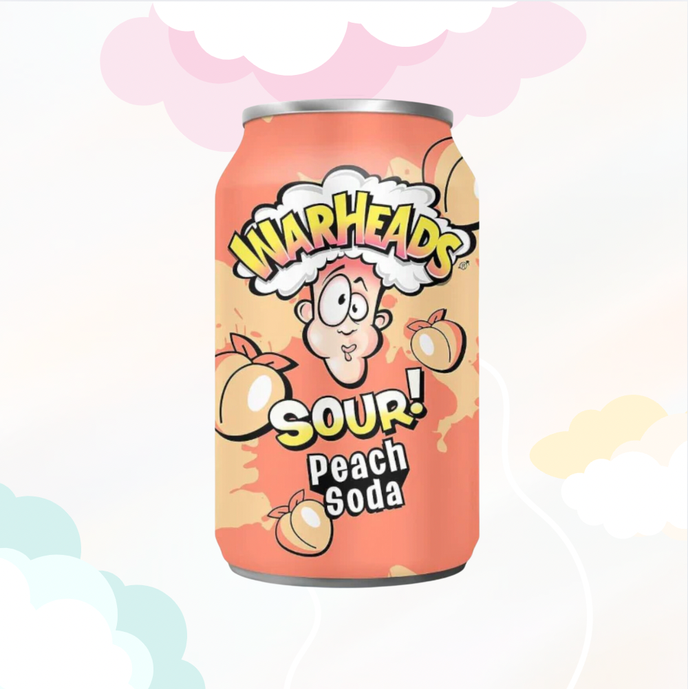 Warheads Sour Peach Soda 355ml