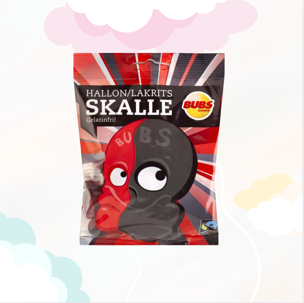 Bubs Skulls Raspberry Liquorice 90gr