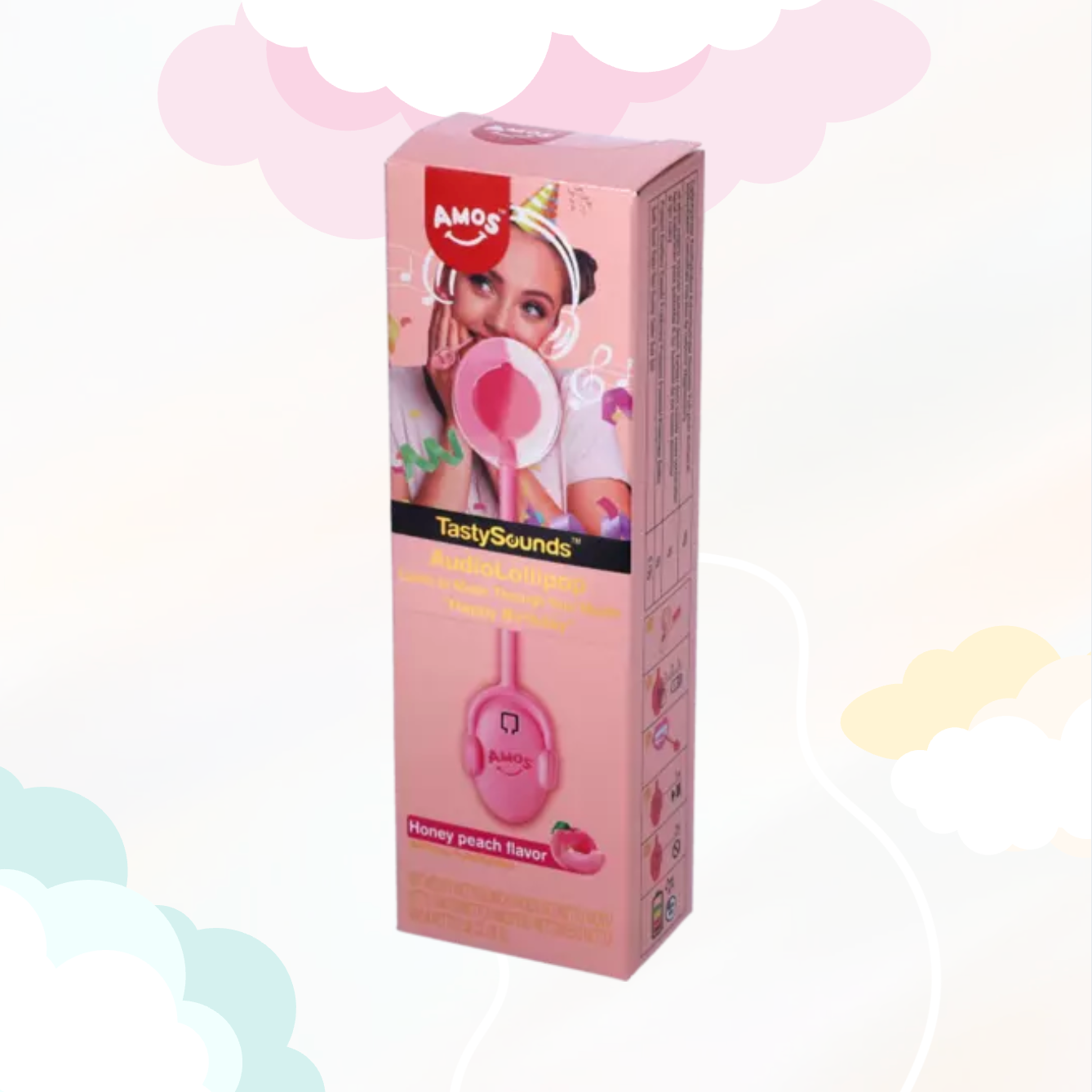 Tasty Sounds Music Lollipop Honey Peach Happy Birthday