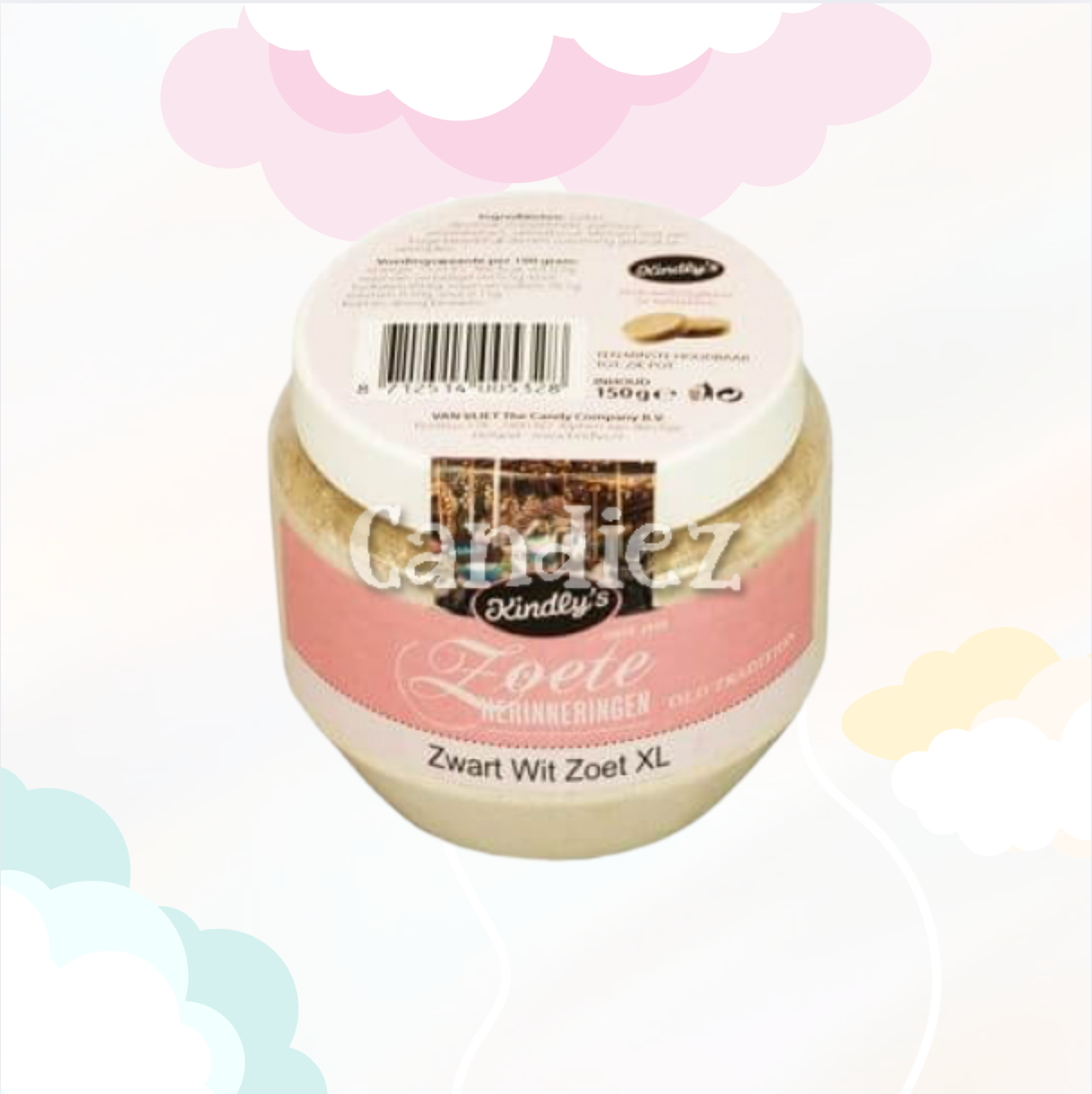 Zwart-wit poeder zoet XL 150gr