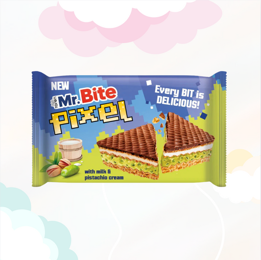 Mr.Bite Pixel Chocolate Milk and Pistachio Cream 28g