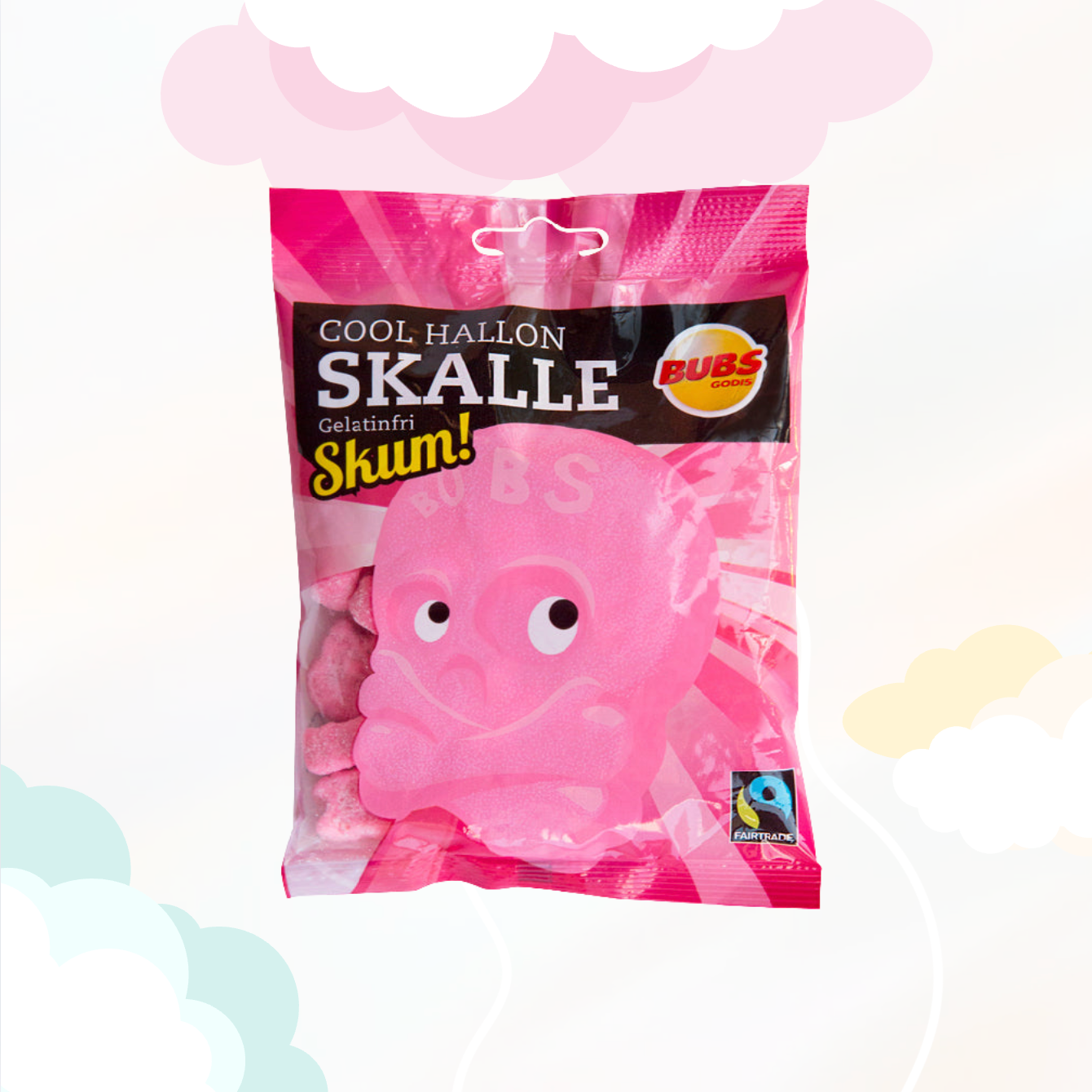 Bubs Skulls Foam Cool Raspberries 90g