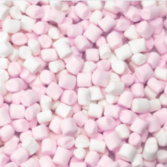 Marshmallow mini Roze/wit